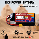 DXF 3000mAh 3S 120C 11.1V Lipo Battery Pack for FPV LiPo Battery
