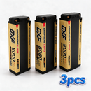 DXF 2S 7.4V 8000mAh 130C Golden NGP Graphene LiPo Hardcase Battery with 12AWG 5mm Bullet to Deans Plug for 1/8 1/10 RC Car Truck Boat Drone (1-6 Pack Available)