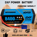 (GE)DXF Lipo Battery 4S 14.8V 8400mAh 120C/240C HardCase Lipo Battery for RC HPI HSP 1/8 1/10 Buggy RC Car Truck