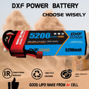 (CA)DXF Lipo Battery 2S 7.4V 5200mAh 120C Hardcase for Rc Truck Drone 1/10 1/8 Scale Traxxas Slash 4x4 RC Car Hard Case