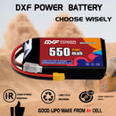 DXF 550mAh 3S 70C 11.1V Lipo Battery Pack for FPV LiPo Battery