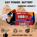 DXF 1100mAh 4S 140C 14.8V Lipo Battery Pack for FPV LiPo Battery