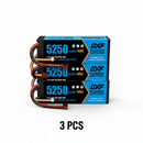 DXF 3S 11.1V 5250mAh 140C Graphene Hardcase LiPo Battery with Deans / T-Plug for 1/8 1/10 RC Cars, Trucks, Buggies & Boats (1-6 Pack Available)