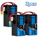 DXF 14S 51.8V 81000mAh 5C Soft Case LiPo Battery with 8AWG Wire for Toy Cars, Boats, UAVs & Drones (1-6 Pack)