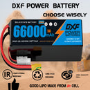 (CN)DXF 6S Lipo Battery 22.2V 10C 66000mAh Soft Case Battery  for Drone UAV FPV Car Truck Tank RC Buggy Truggy Racing Hobby