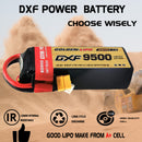 (CN)DXF 5S Lipo Battery 18.5V 150C 9500mAh Soft Case Battery with EC5 XT90 Connector for Car Truck Tank RC Buggy Truggy Racing Hobby