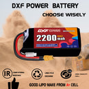 DXF 2200mAh 2S 110C 7.4V Lipo Battery Pack for FPV LiPo Battery