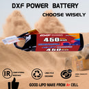 DXF 450mAh 4S 80C 15.2V Lipo Battery Pack for FPV LiPo Battery