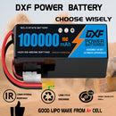 (CN)DXF 12S Lipo Battery 46.2V 15C 100000mAh Soft Case Battery  for Drone UAV FPV Car Truck Tank RC Semi solidstate Battery Racing Hobby