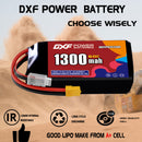 DXF LiPo Battery 3S HV 11.4V 1300mAh 60C with PH2.0 / JST / XT30 / SM / XT60 / EC5 / XT90 for FPV Drone Whoop Micro Racing