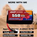 DXF 550mAh 4S 70C 14.8V Lipo Battery Pack for FPV LiPo Battery