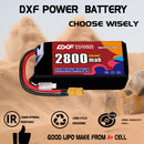 DXF 2800mAh 2S 100C 7.4V Lipo Battery Pack for FPV LiPo Battery