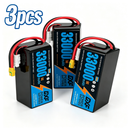 DXF SEMI-SOLID 14S 51.8V 33000mAh 5C Soft Case LiPo Battery with 8AWG Wire for Toy Cars, Boats, UAVs & Drones (1-6 Pack)