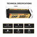 DXF LiPo Battery 2S2P HV 7.6V 8400mAh 140C Graphene NGP Gold Version with 5mm Bullet / EC5 / T / TRX / XT60 / XT90 / XT150 / Q8s Plug for RC 1/10 1/8 1/5 Scale Car Racing