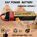 DXF Lipo Battery 2S 7.4V 6500mAh 150C Graphene Softcase with EC5 / T / TRX / XT60 / XT90 / XT150 / Q8s Plug for RC 1/8 1/10 Buggy Truck Car Off-Road Drone