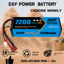 (CA)DXF Lipo Battery 3S 11.1V 7200MAH 80C Blue Series lipo Hardcase with Deans/T Plug for Rc 1/8 1/10 Buggy Truck Car Off-Road Drone