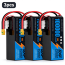 DXF 6S 23.1V 100000mAh 15C Soft Case LiHV Battery with 8AWG Wire for Toy Cars, Boats, UAVs & Drones (1-6 Pack)