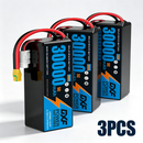 DXF SEMI-SOLID 6S 22.2V 30000mAh 5C Soft Case LiPo Battery with 8AWG Wire for UAVs & Drones (1-6 Pack)
