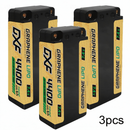 DXF NGP‑PLUS 2S 7.4V 4400mAh 150C Graphene Shorty Hardcase LiPo Battery with 5mm Bullet & Deans T-Plug, BRCA Certified (1-6 Pack)