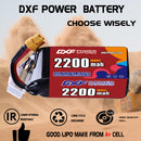 DXF 2200mAh 6S 110C 22.2V Lipo Battery Pack for FPV LiPo Battery