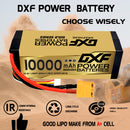 (CN)DXF Lipo Battery 4S 15.2V 10000MAH 150C  lipo Hardcase with  DEANS/T Plug for Rc 1/8 1/10 Buggy Truck Car Off-Road Drone
