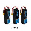 DXF 4S 14.8V 10000mAh 100C Graphene Soft Case LiPo Battery with XT90 Plug for 1/8 1/7 RC Cars, Trucks, Buggies & Boats (1-6 Pack Available)