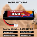 DXF 350mAh 1S 60C 3.8V Lipo Battery Pack for FPV LiPo Battery