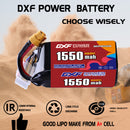 DXF 1550mAh 6S 100C 22.2V Lipo Battery Pack for FPV LiPo Battery