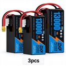 DXF SEMI-SOLID 12S 44.4V 13000mAh 10C Soft Case LiPo Battery with 8AWG Wire for UAVs & Drones (1-6 Pack)