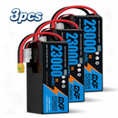 DXF SEMI-SOLID 14S 51.8V 23000mAh 10C Soft Case LiPo Battery with 10AWG Wire for Toy Cars, Boats, UAVs & Drones (1-6 Pack)