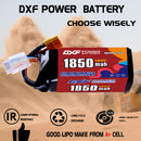 DXF 1850mAh 4S 140C 14.8V Lipo Battery Pack for FPV LiPo Battery