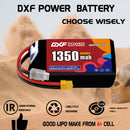 DXF 1350mAh 3S 100C 11.1V Lipo Battery Pack for FPV LiPo Battery