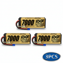 DXF GOLD VERSION 4S 14.8V 7000mAh 100C Graphene Hardcase LiPo Battery with 10AWG EC5 Plug for RC Car Truck (1-6 Pack)