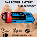 (PL)DXF Lipo Battery 2S 7.4V 7000mAh 100C/200C Hardcase Battery Graphene Battery Deans/T Plug for Rc Truck Drone 1/10 1/8 Scale Traxxas Slash 4x4 RC Car Buggy truggy