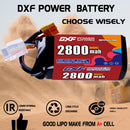 DXF 2800mAh 4S 110C 14.8V Lipo Battery Pack for FPV LiPo Battery