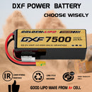 DXF Lipo Battery 6S 22.2V 7500mAh 100C Graphene Softcase with EC5 / T / TRX / XT60 / XT90 / XT150 / Q8s Plug for RC 1/8 1/10 Buggy Truck Car Off-Road Drone