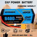 (ES)DXF Lipo Battery 4S 14.8V 8400mAh 120C/240C HardCase Lipo Battery for RC HPI HSP 1/8 1/10 Buggy RC Car Truck