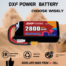 DXF 2800mAh 2S 110C 7.4V Lipo Battery Pack for FPV LiPo Battery