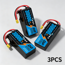 DXF SEMI-SOLID 12S 44.4V 30000mAh 5C Soft Case LiPo Battery with 8AWG Wire for Toy Cars, Boats, UAVs & Drones (1-6 Pack)