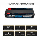 DXF LiPo Battery 2S2P HV 7.6V 10000mAh 150C Graphene Gray with 5mm Bullet / EC5 / T / TRX / XT60 / XT90 / XT150 / Q8s Plug for RC 1/10 1/8 1/5 Scale Car Racing