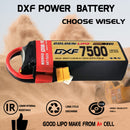 DXF Lipo Battery 5S HV 19.0V 7500mAh 150C GoldSeries Graphene Softcase with EC5 / T / TRX / XT60 / XT90 / XT150 / Q8s Plug for RC 1/8 1/10 Buggy Truck Car Off-Road Drone