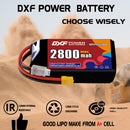 DXF 2800mAh 3S 110C 11.1V Lipo Battery Pack for FPV LiPo Battery