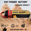 DXF LiPo Battery 2S 7.4V 9500mAh 150C Graphene Softcase with EC5 / T / TRX / XT60 / XT90 / XT150 / Q8s Plug for RC 1/8 1/10 Buggy Truck Car Off-Road Drone