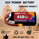 DXF 450mAh 3S 80C 11.1V Lipo Battery Pack for FPV LiPo Battery