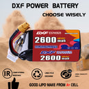DXF 2600mAh 6S 120C 22.2V Lipo Battery Pack for FPV LiPo Battery