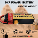 DXF Lipo Battery 3S 11.1V 8500mAh 150C Graphene Softcase with EC5 / T / TRX / XT60 / XT90 / XT150 / Q8s Plug for RC 1/8 1/10 Buggy Truck Car Off-Road Drone