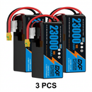DXF SEMI-SOLID 12S 44.4V 23000mAh 10C Soft Case LiPo Battery with 8AWG Wire for UAVs & Drones (1-6 Pack)