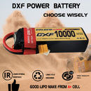 DXF Lipo Battery 3S HV 11.4V 10000mAh 150C GoldSeries Graphene Softcase with EC5 / T / TRX / XT60 / XT90 / XT150 / Q8s Plug for RC 1/8 1/10 Buggy Truck Car Off-Road Drone
