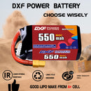 DXF 550mAh 5S 80C 18.5V Lipo Battery Pack for FPV LiPo Battery