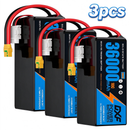 DXF SEMI-SOLID 6S 22.2V 36000mAh 10C Soft Case LiPo Battery with 8AWG Wire for Toy Cars, Boats, UAVs & Drones (1-6 Pack)